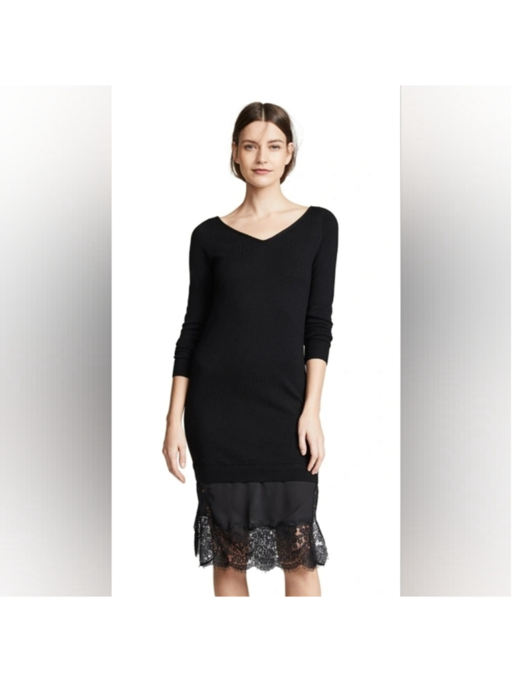 Club Monaco Burgundy Tamila Lace Hem Dress